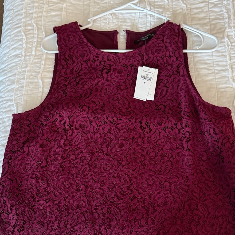 Banana Republic Deep Red Lace Top